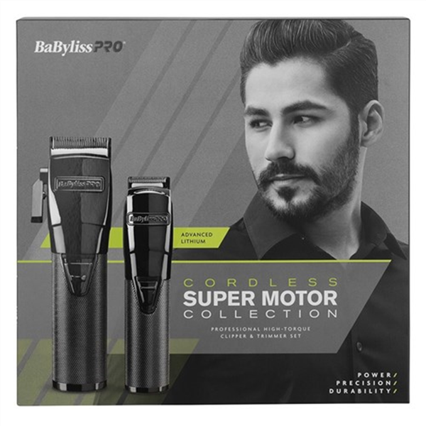 BABYLISS PRO CHARCOAL CLIPPER/TRIMMER SET_1