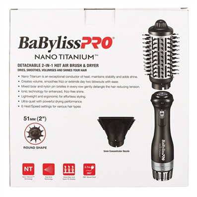 Babyliss Pro Detachable 2 In 1 Hot Air Brush and D