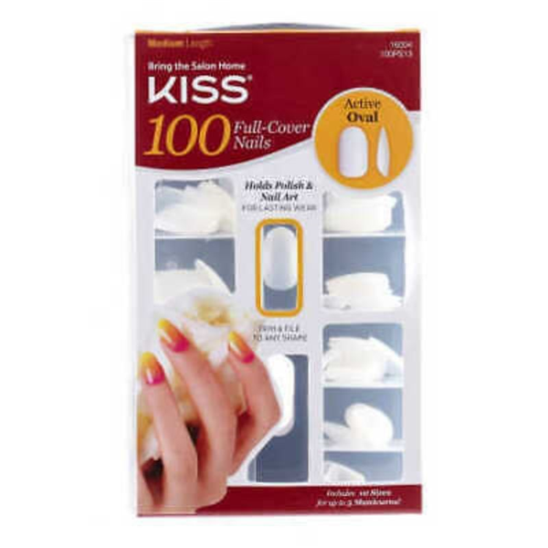 KISS 100 Full Cover Nails Active Oval_1