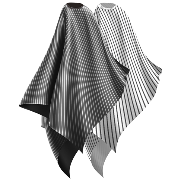 WAHL BARBERS WHITE STRIPED CUT CAPE_2