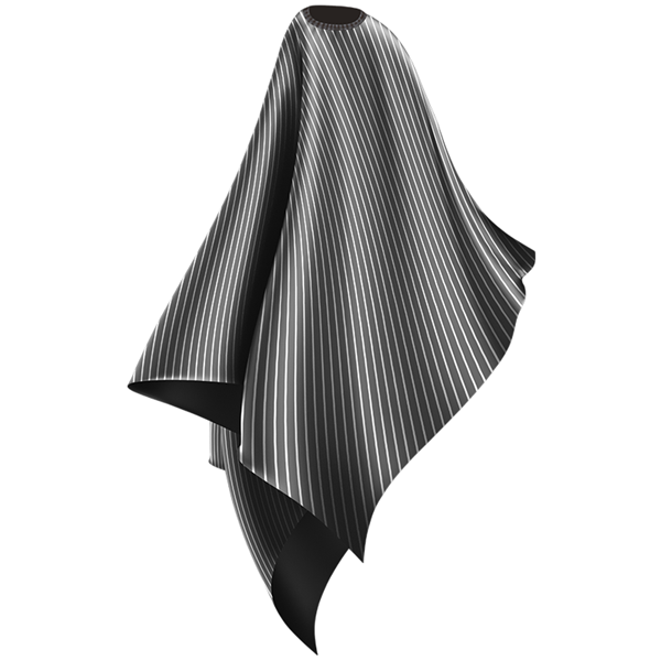 WAHL BARBERS GREY STRIPED CUT CAPE_1