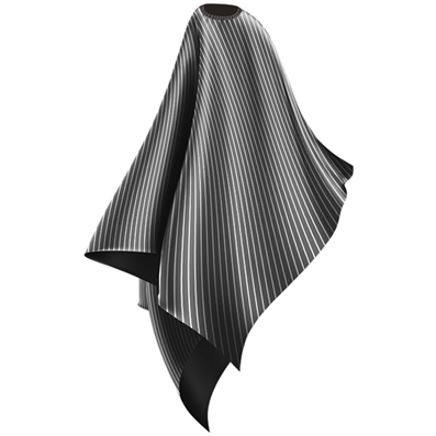 WAHL BARBERS GREY STRIPED CUT CAPE