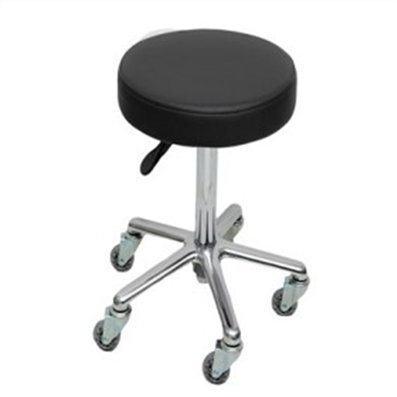 CUTTING STOOL CHROME BASE Black
