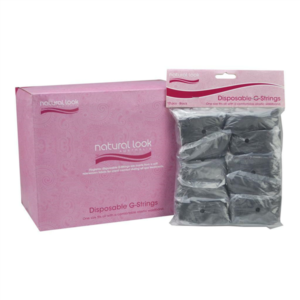 Natural Look DISPOSABLE G-STRINGS BLACK 100PK_1