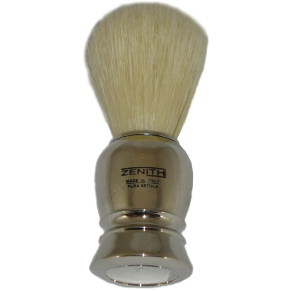 Zenith Pure Bristle Shave Brush Silver_1