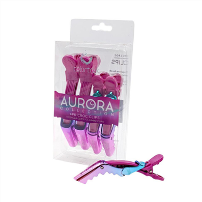 COLORTRAK AURORA COLLECTION CROC CLIPS 4PK