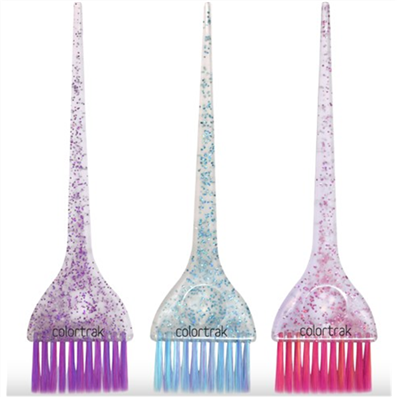 COLORTRAK MULTICOLOR GLITTER BRUSH TRIO - FEATHER