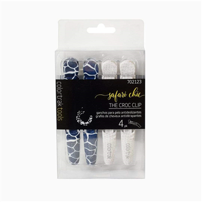 COLORTRAK SAFARI CHIC CROC CLIPS 4PK