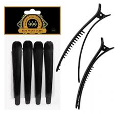999 HOT WAVE CLIPS 4PK   BLACK
