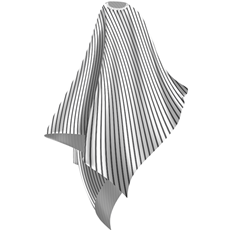 WAHL BARBERS WHITE STRIPED CUT CAPE_1