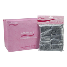 Natural Look DISPOSABLE G-STRINGS BLACK 100PK_1