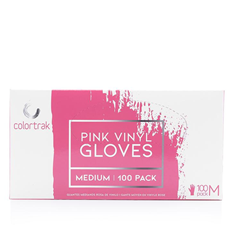 COLORTRAK DISPOSABLE PINK VINYL GLOVES - 100PK M _1